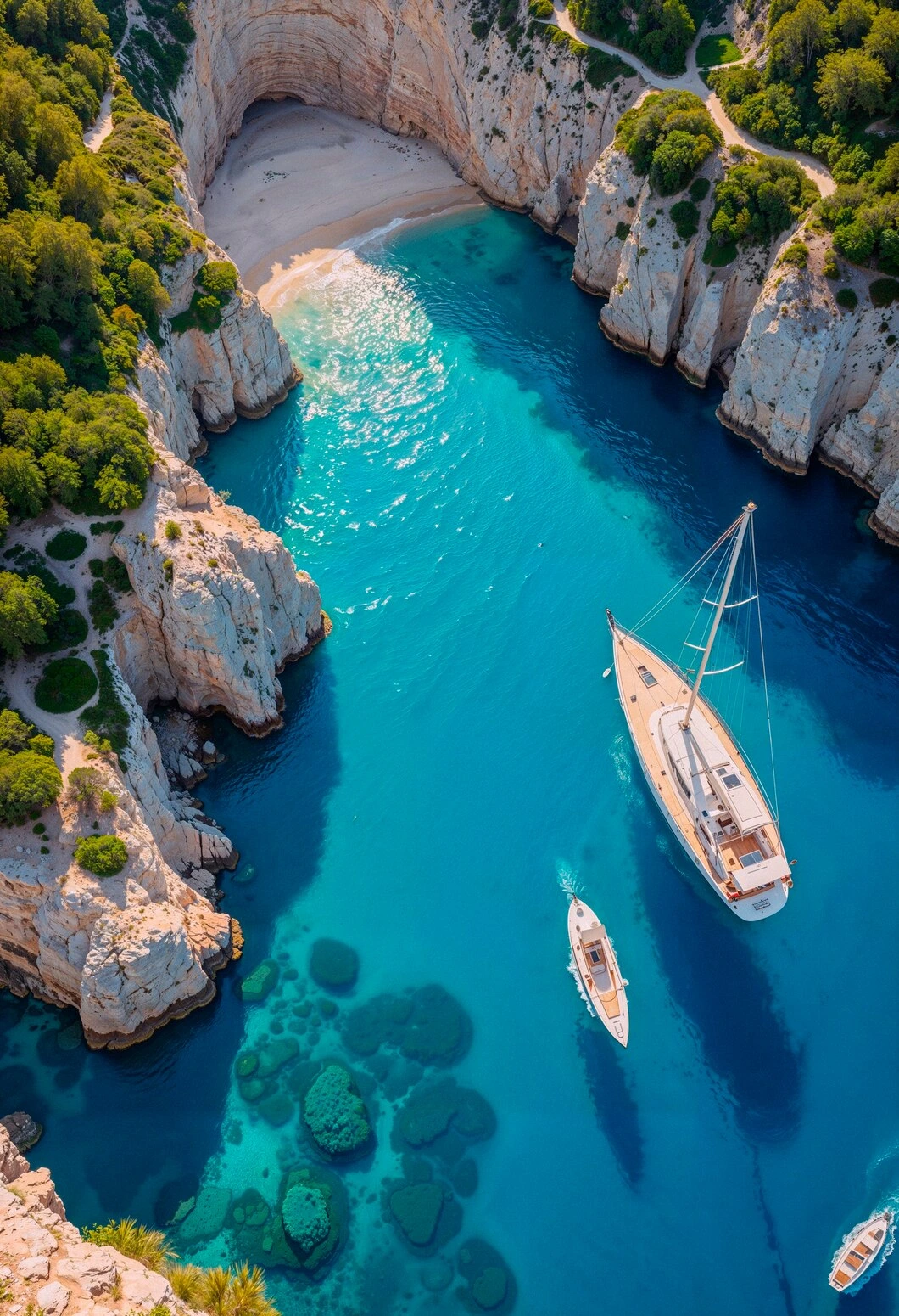 aerial-view-beautiful-cove-with-turquoise-water-boats_23-2151963005 (1)